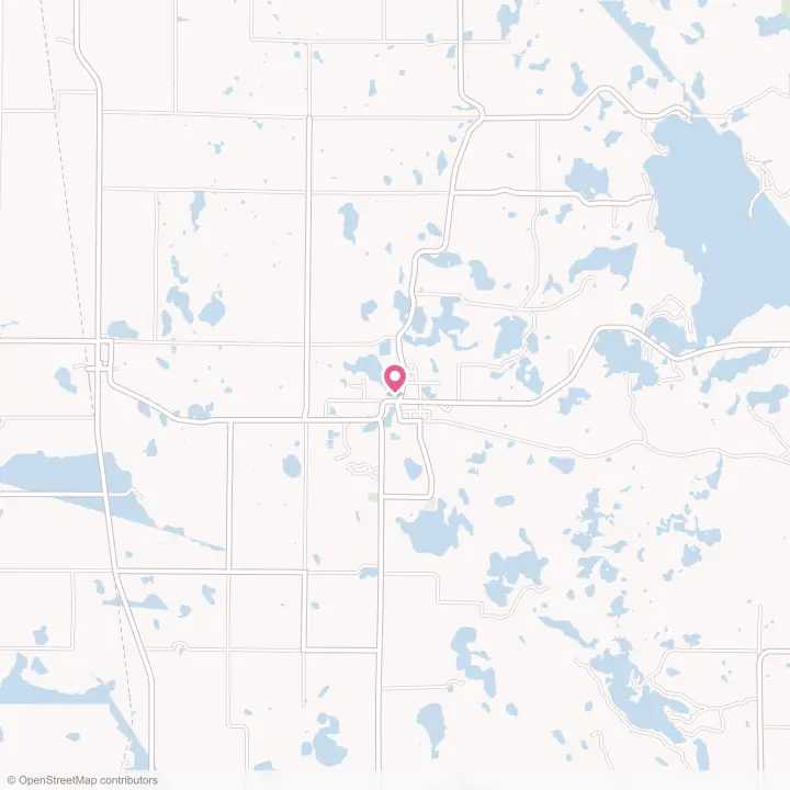 Map of the flower delivery area in White Earth, Minnesota