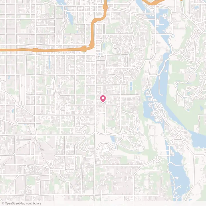 Map of the flower delivery area in South Hill, Washington