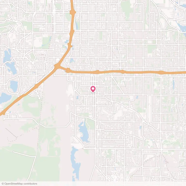 Map of the flower delivery area in Parkland, Washington
