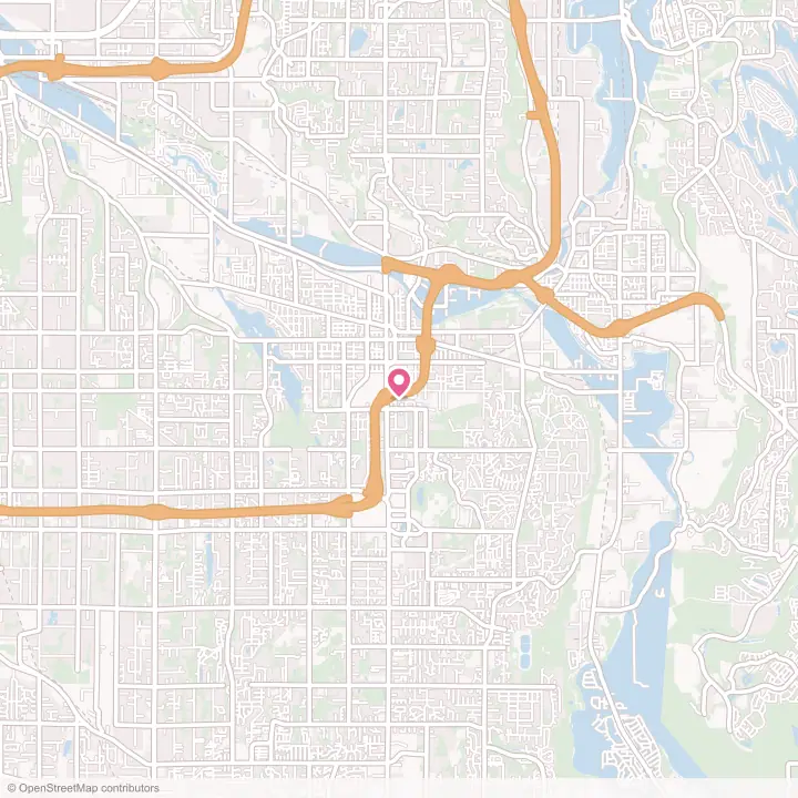 Map of the flower delivery area in Puyallup, Washington
