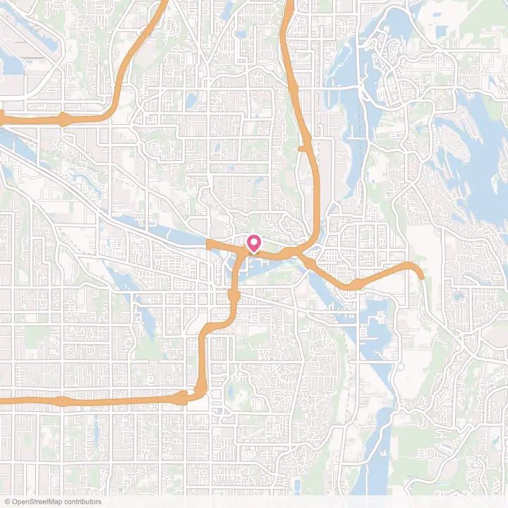 Map of the flower delivery area in North Puyallup, Washington