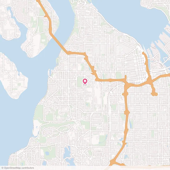 Map of the flower delivery area in Fircrest, Washington