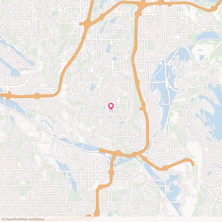 Map of the flower delivery area in Edgewood, Washington