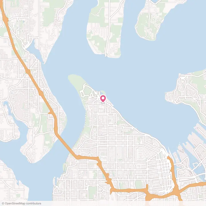 Map of the flower delivery area in Ruston, Washington