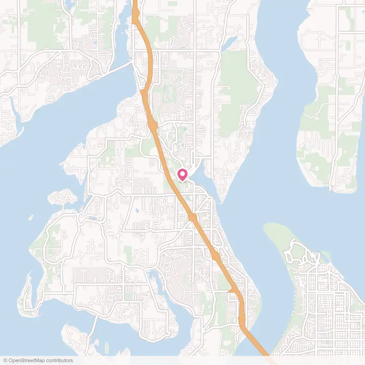 Map of the flower delivery area in Gig Harbor, Washington