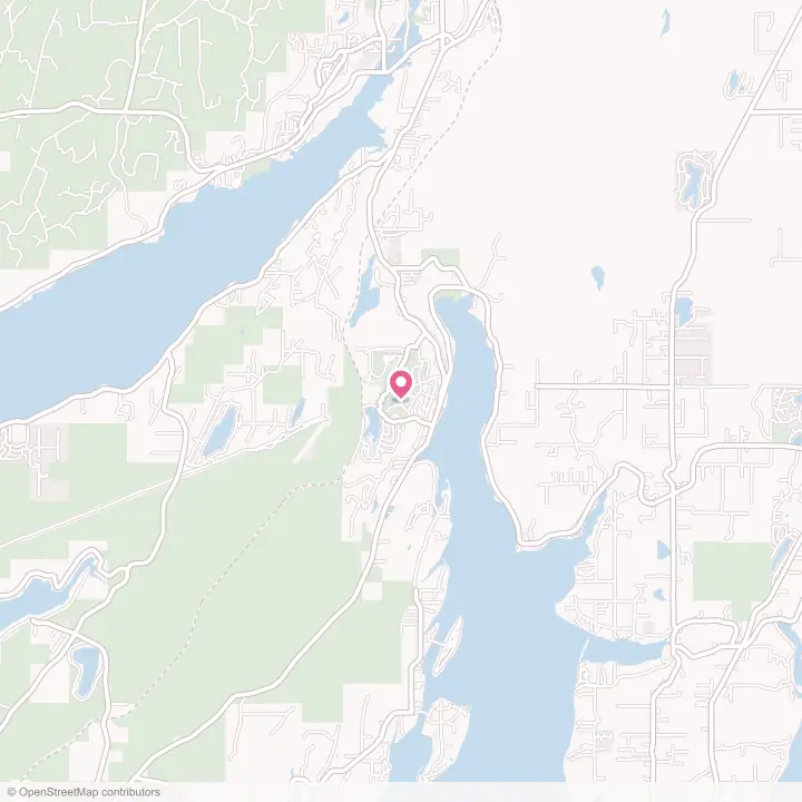 Map of the flower delivery area in Allyn, Washington