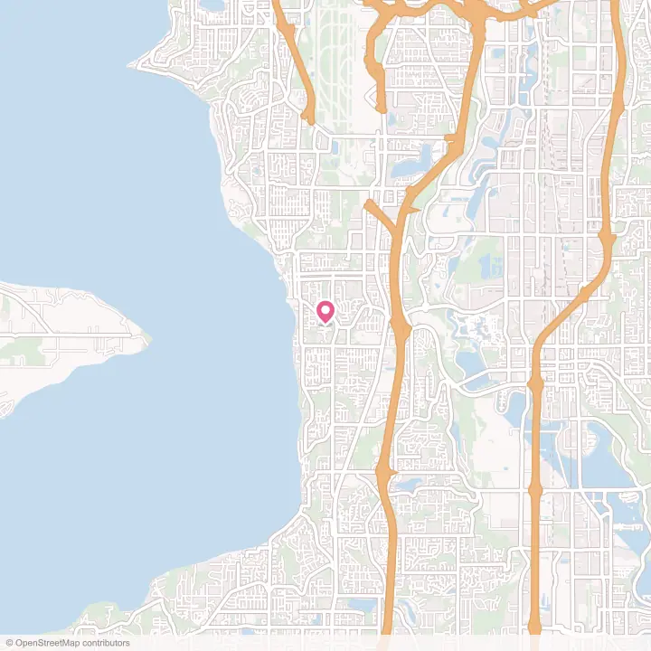 Map of the flower delivery area in Des Moines, Washington