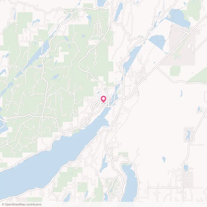 Map of the flower delivery area in Belfair, Washington