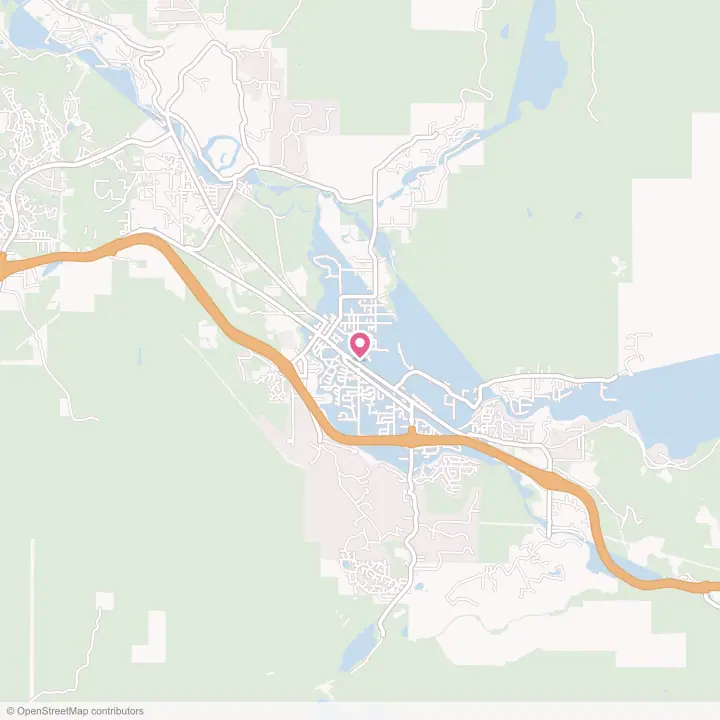 Map of the flower delivery area in North Bend, Washington