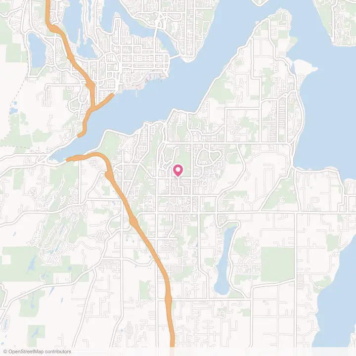 Map of the flower delivery area in East Port Orchard, Washington
