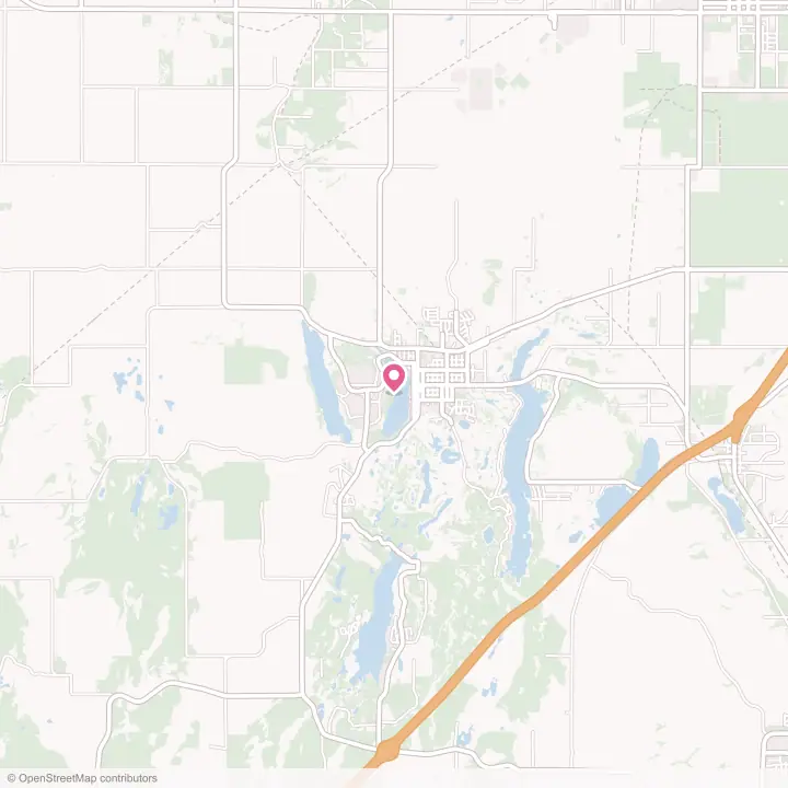 Map of the flower delivery area in Medical Lake, Washington