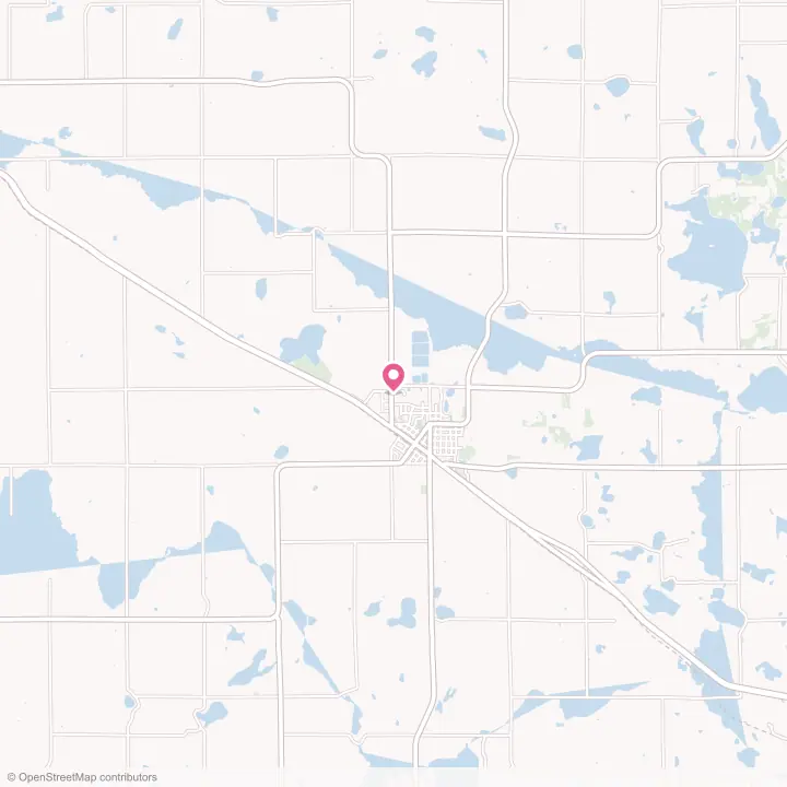 Map of the flower delivery area in Fosston, Minnesota