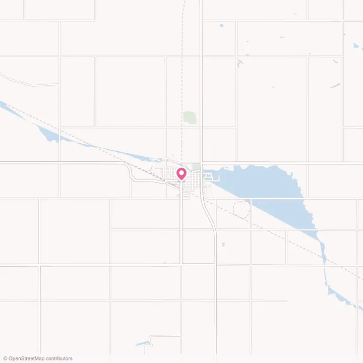 Map of the flower delivery area in New Rockford, North Dakota