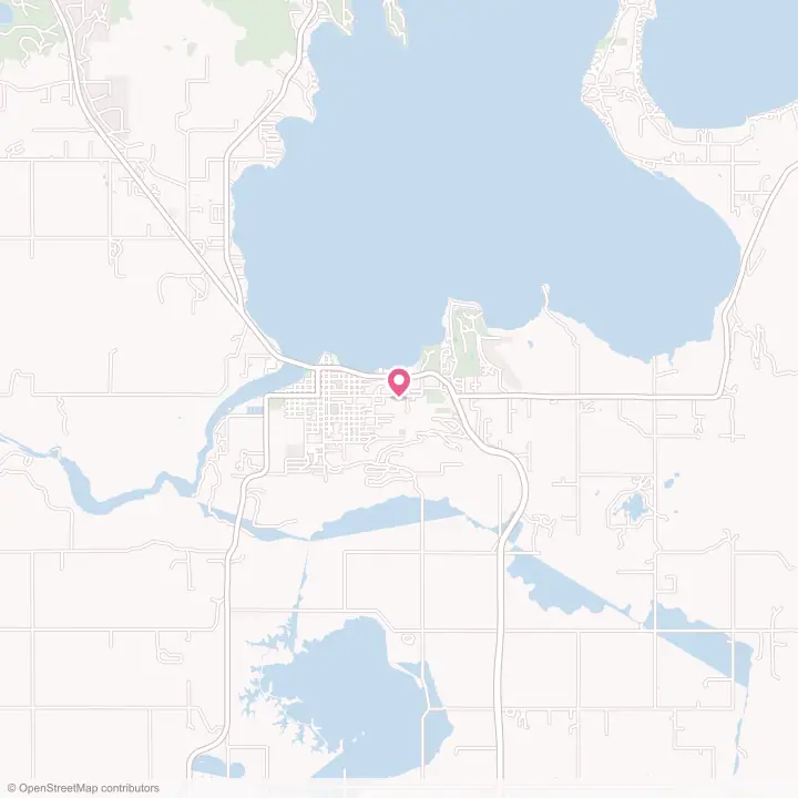 Map of the flower delivery area in Polson, Montana