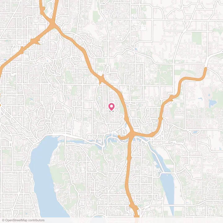 Map of the flower delivery area in Bothell, Washington