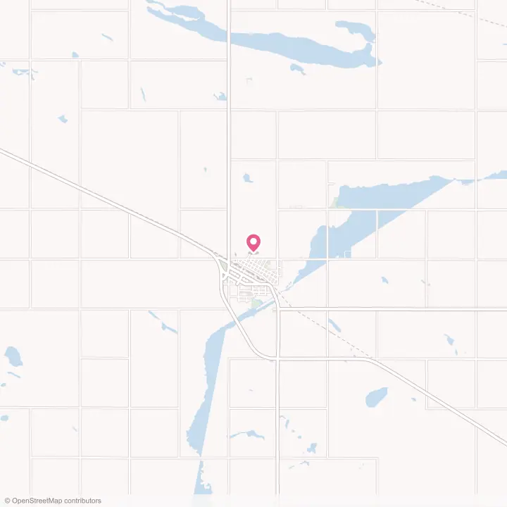 Map of the flower delivery area in Harvey, North Dakota