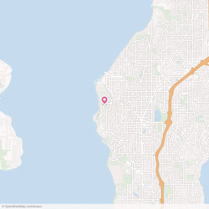 Map of the flower delivery area in Woodway, Washington