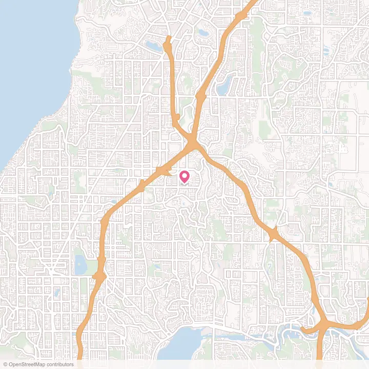 Map of the flower delivery area in Alderwood Manor, Washington