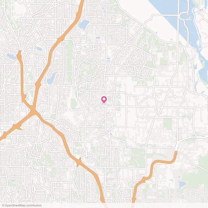 Map of the flower delivery area in Mill Creek East, Washington