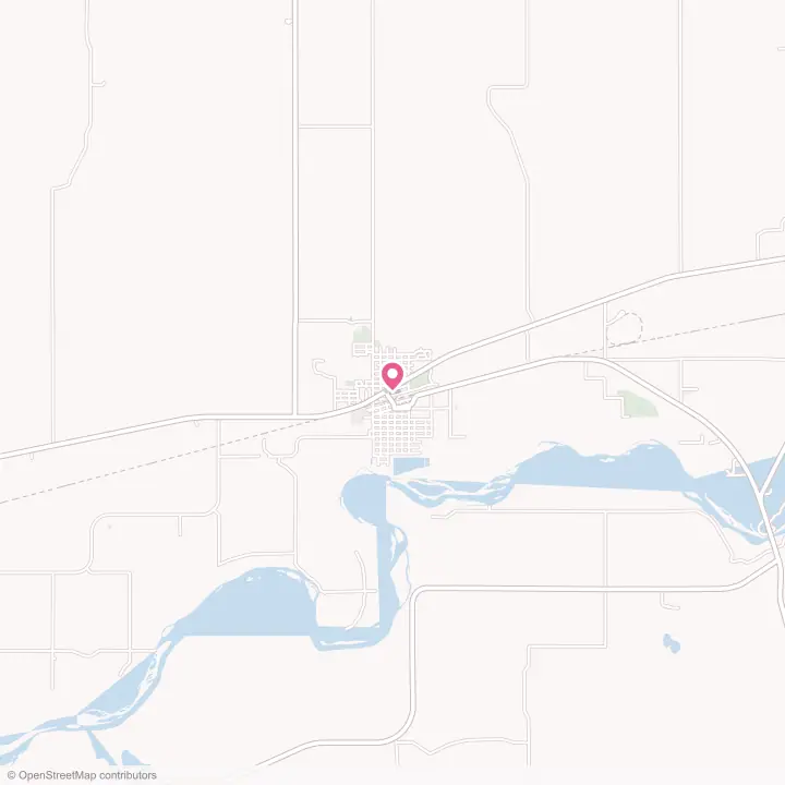 Map of the flower delivery area in Wolf Point, Montana