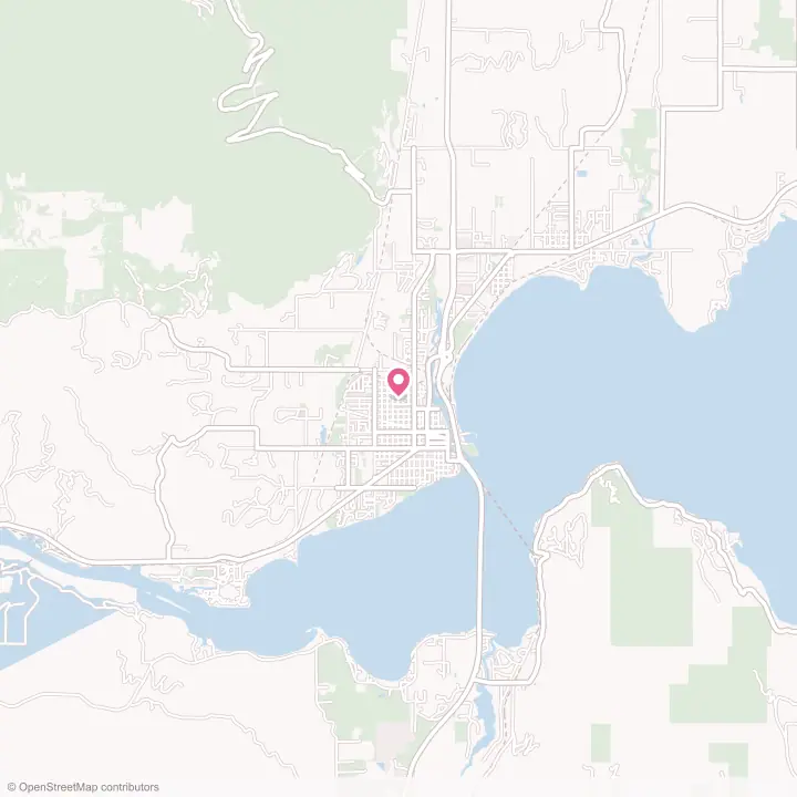 Map of the flower delivery area in Sandpoint, Idaho