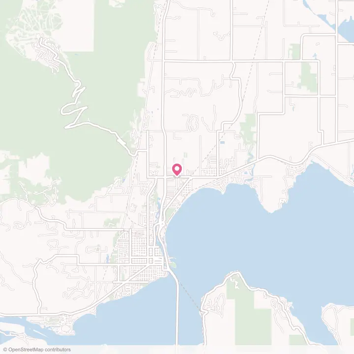 Map of the flower delivery area in Ponderay, Idaho