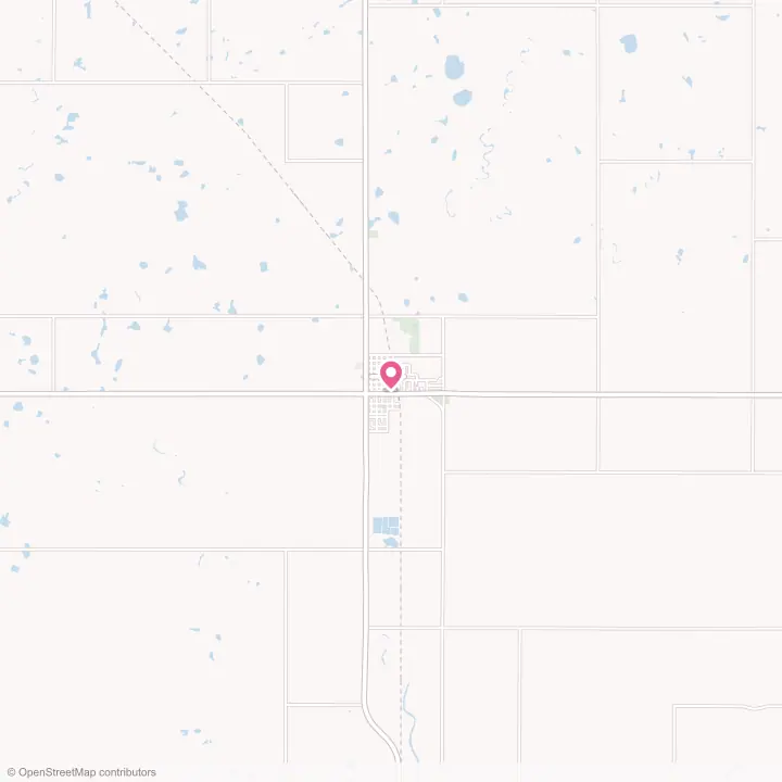 Map of the flower delivery area in Cando, North Dakota
