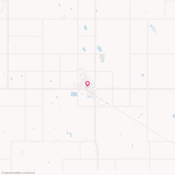 Map of the flower delivery area in Langdon, North Dakota