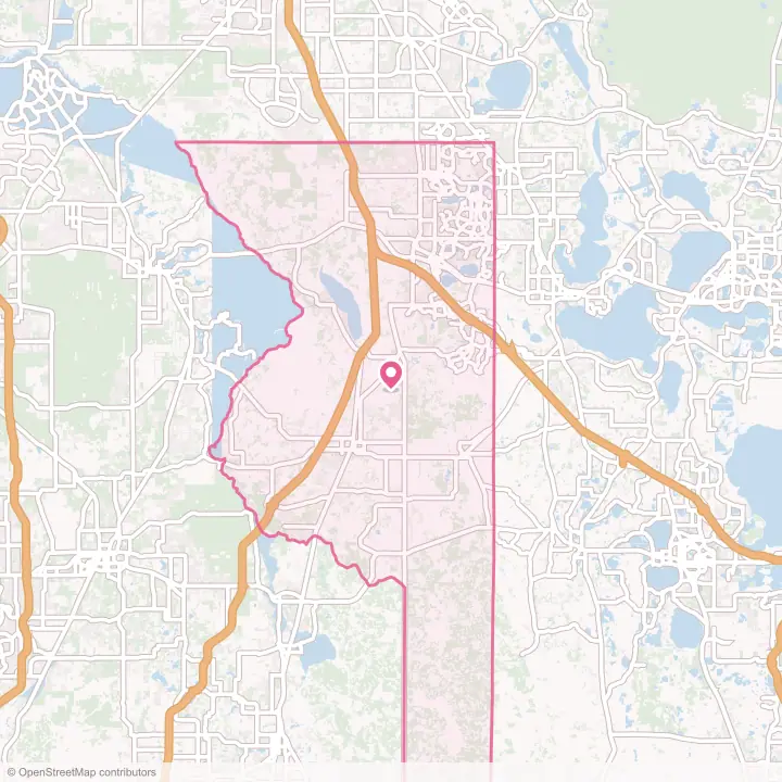 Map of the flower delivery area in Sumter County, Florida