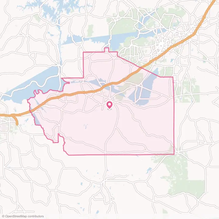 Map of the flower delivery area in Macon County, Alabama