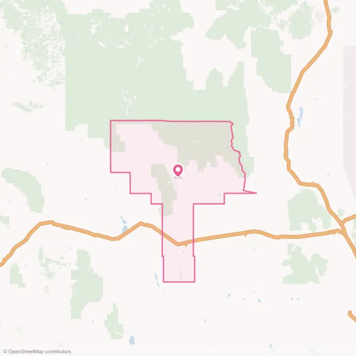 Map of the flower delivery area in Grant County, New Mexico