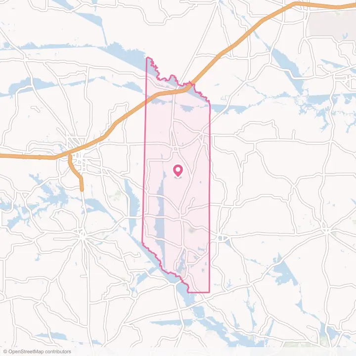 Map of the flower delivery area in Morris County, Texas