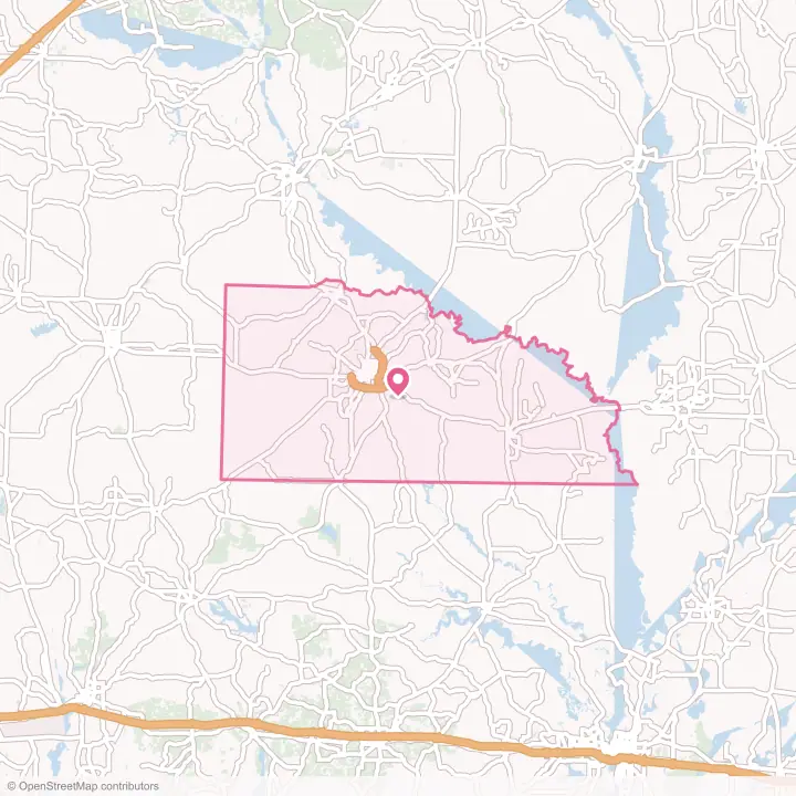 Map of the flower delivery area in Union County, Arkansas