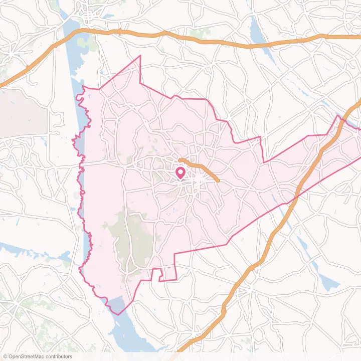 Map of the flower delivery area in Sumter County, South Carolina
