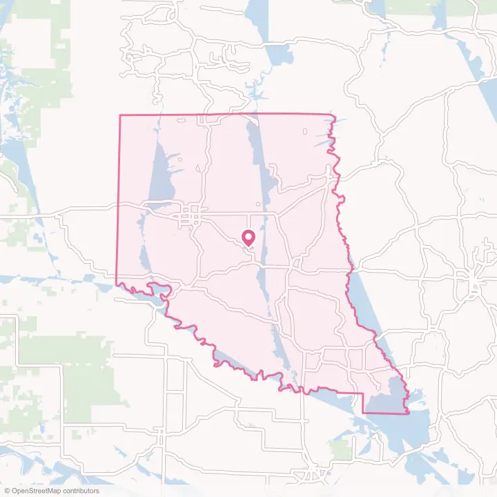 Map of the flower delivery area in Sevier County, Arkansas