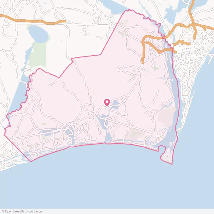 Map of the flower delivery area in Brunswick County, North Carolina