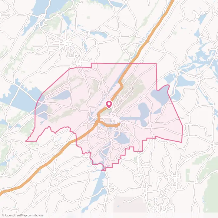 Map of the flower delivery area in Etowah County, Alabama