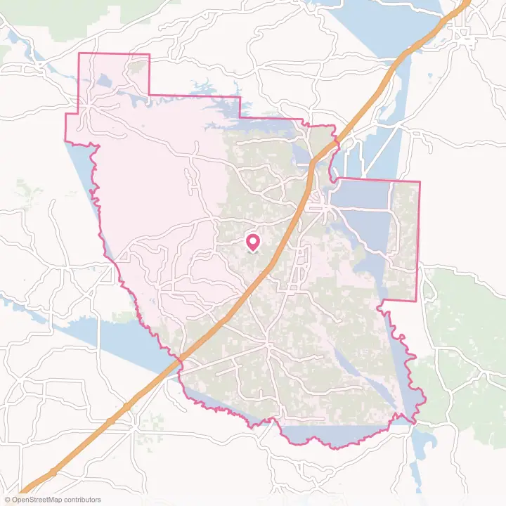 Map of the flower delivery area in Clark County, Arkansas