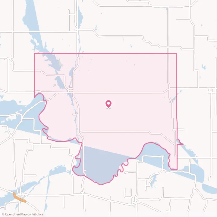 Map of the flower delivery area in Jefferson County, Oklahoma