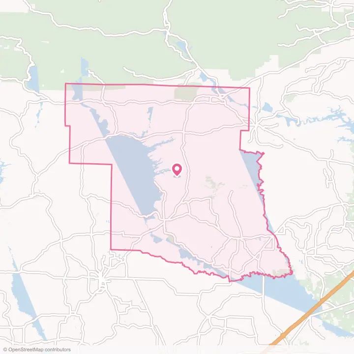 Map of the flower delivery area in Pike County, Arkansas