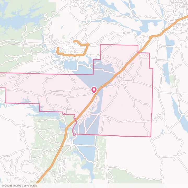 Map of the flower delivery area in Hot Spring County, Arkansas