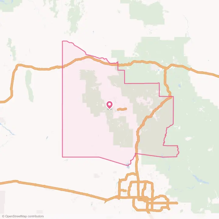 Map of the flower delivery area in Yavapai County, Arizona