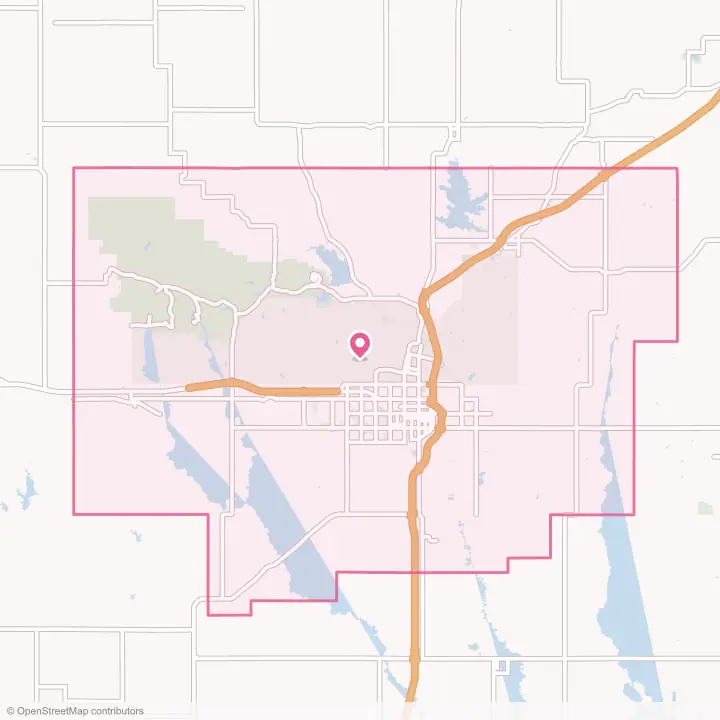 Map of the flower delivery area in Comanche County, Oklahoma