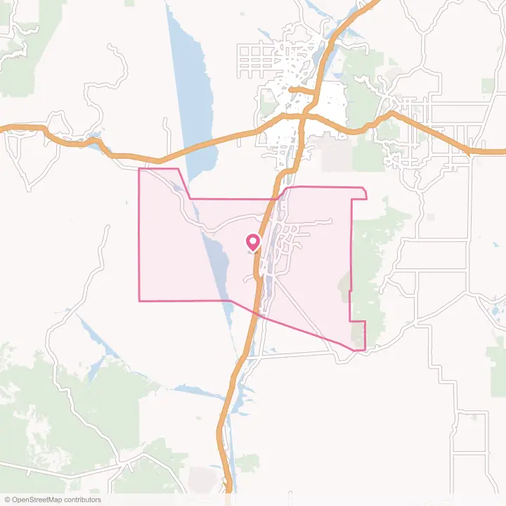 Map of the flower delivery area in Valencia County, New Mexico