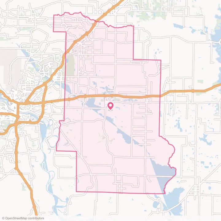 Map of the flower delivery area in Lonoke County, Arkansas