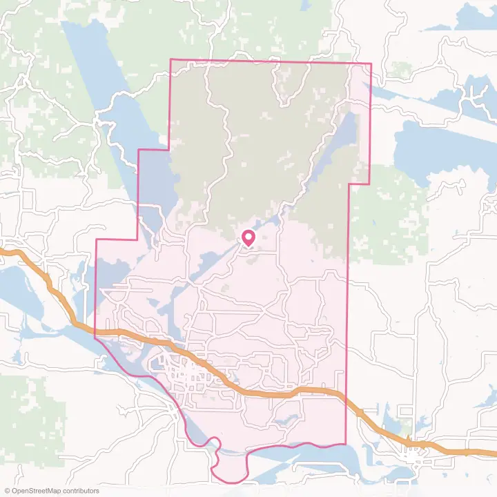 Map of the flower delivery area in Pope County, Arkansas
