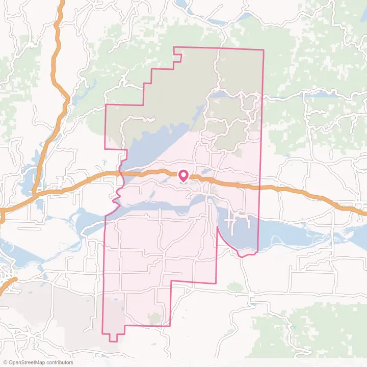 Map of the flower delivery area in Franklin County, Arkansas