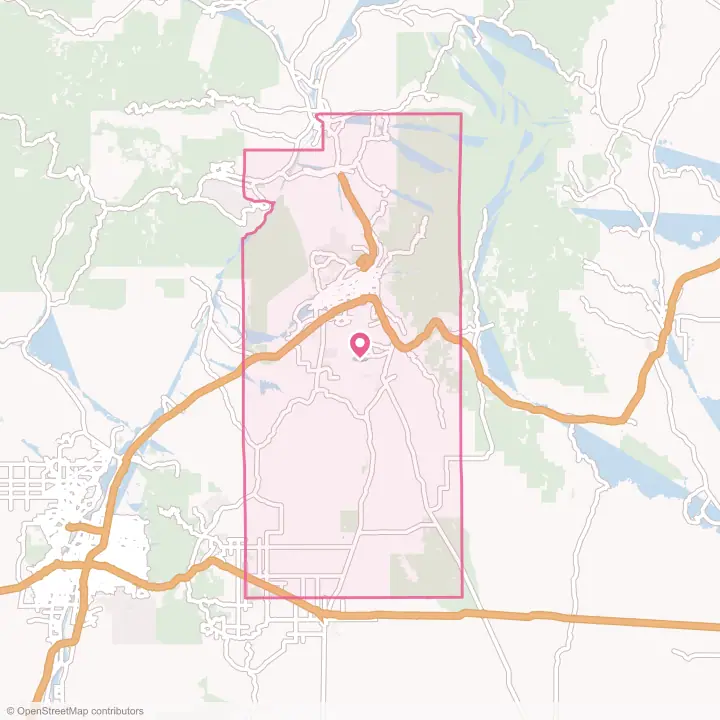 Map of the flower delivery area in Santa Fe County, New Mexico