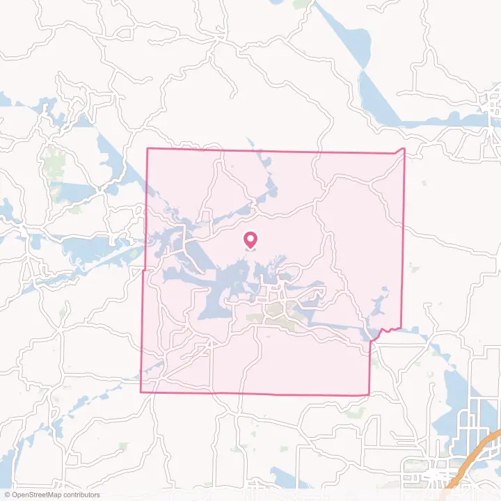Map of the flower delivery area in Cleburne County, Arkansas