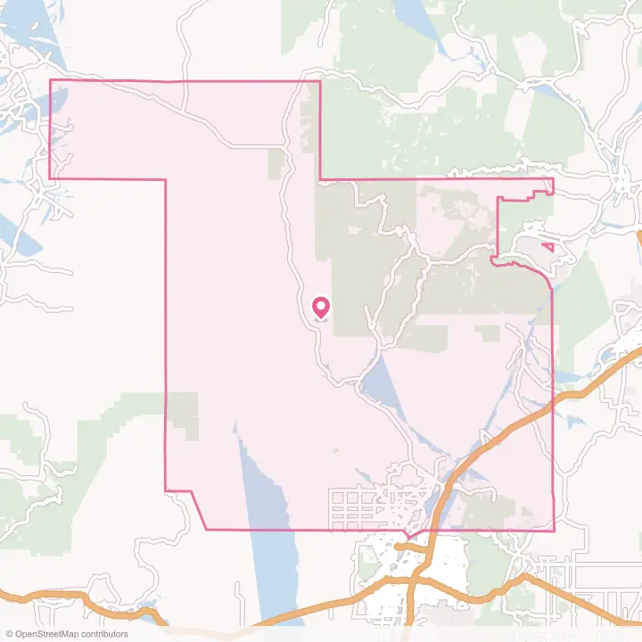 Map of the flower delivery area in Sandoval County, New Mexico